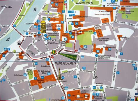 Stadtplan von Innsbruck | Detaillierte gedruckte Karten von Innsbruck ...