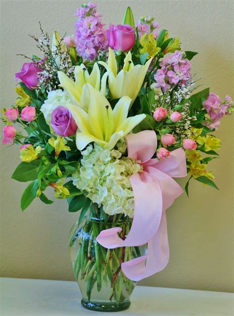 Pretty flowers in pastel spring colors by willow branch florist of riverside Valentine Flower ...