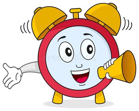 Funny Alarm Clock Character. A funny cartoon alarm clock character holding a meg #Sponsored , # ...