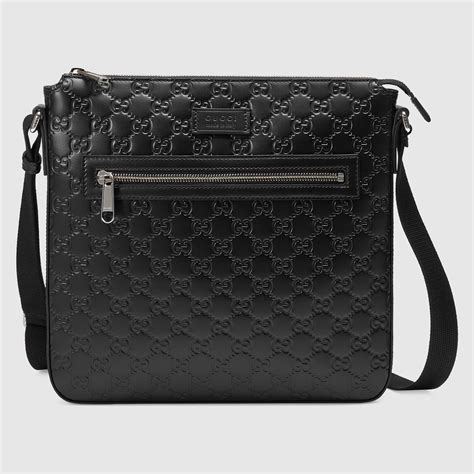 Gucci Messenger Bag Black Leather | semashow.com