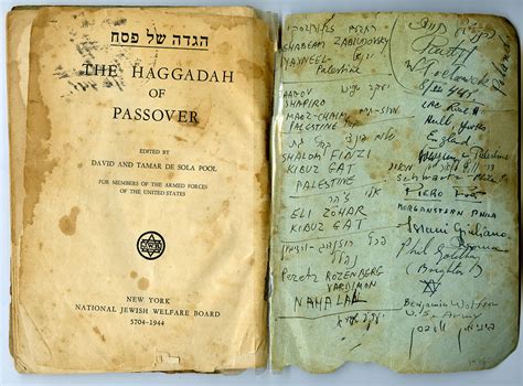 Passover Haggadah used at a Seder in 1944 on a British base in Italy