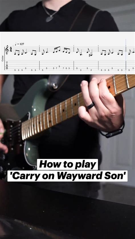 'Carry on Wayward Son' guitar tutorial with tabs | Guitar songs, Guitar ...