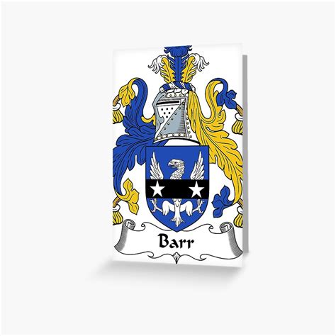 "Barr Coat of Arms / Barr Family Crest" Greeting Card for Sale by ScotlandForever | Redbubble