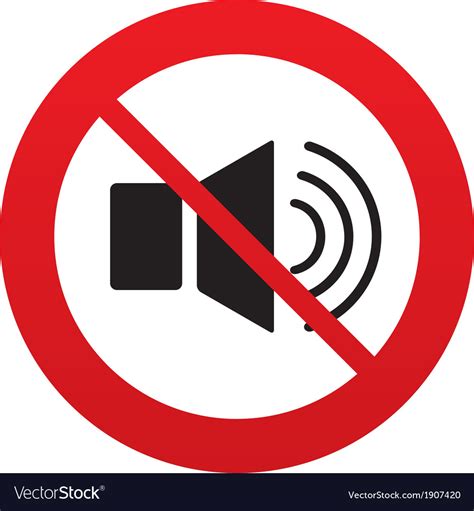 Speaker volume sign icon no sound symbol Vector Image