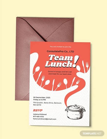 Team Lunch Invitation- 16+ Examples, Word, Pages, Photoshop, Tips