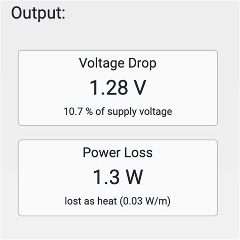 Electrical Cable Voltage Drop Calculator