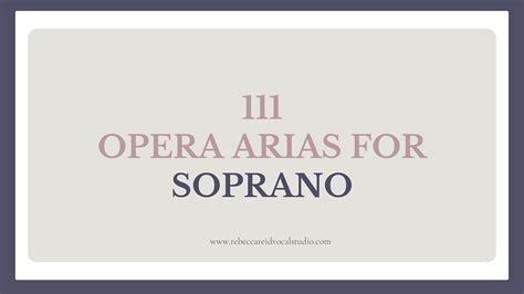 #011: 111 Opera Arias For Soprano