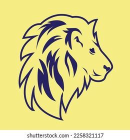 Blue Black Head Lion Vector Stock Vector (Royalty Free) 2258321117 | Shutterstock