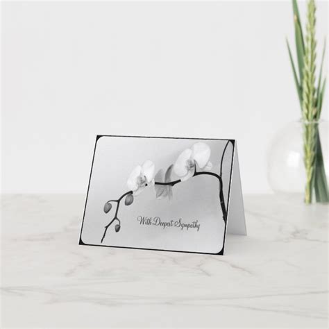 White Orchids for Death of Mother - Sympathy Card | Zazzle.com