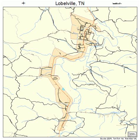 Lobelville Tennessee Street Map 4743160