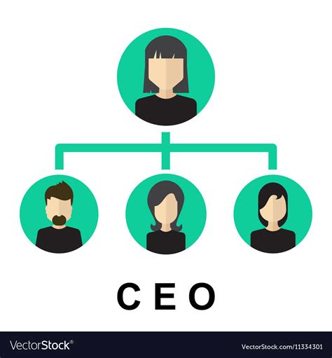 Team management ceo icon Royalty Free Vector Image