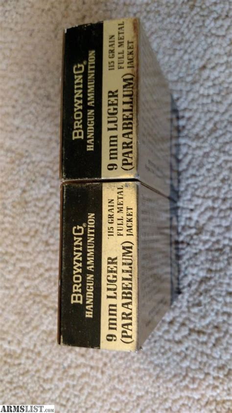 ARMSLIST - For Sale: Browning vintage 9mm ammo