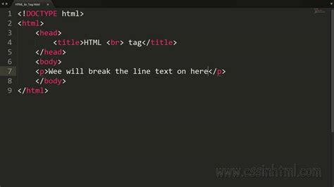 HTML br Tag - YouTube