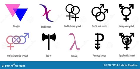 Set Of LGBT Symbols Cartoon Vector | CartoonDealer.com #97588507