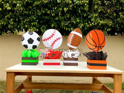 Sports Theme Centerpiece Sports Party Sports Birthday Soccer | Etsy