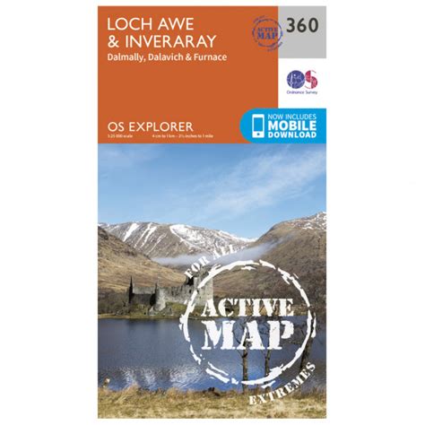 Ordnance Survey Loch Awe / Inveraray Waterproof - Hiking map | Buy ...