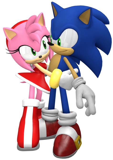 Sonic and Amy Hugged - Sonic and Amy