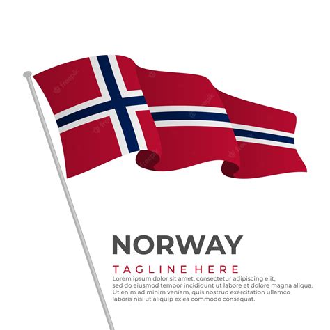 Premium Vector | Template vector Norway flag modern design