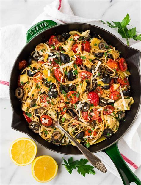 Mediterranean Pasta Fast Healthy Pasta Recipe Wellplated Com | therecipecritic