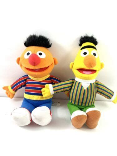 Sesame Street Bert and Ernie Plush 10" Stuffed Toy Lot of 2 by Hasbro | #4619810782