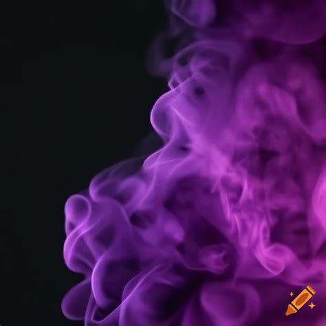 Hyperrealist artwork of purple smoke