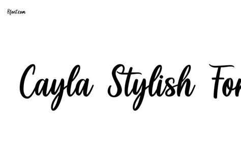 Cayla Stylish Font - Free Font Download