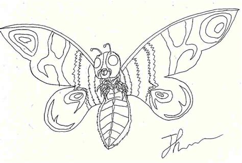 Mothra Coloring Pages Coloring Pages