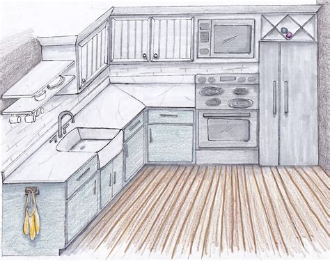 Kitchen Drawing Easy at PaintingValley.com | Explore collection of ...