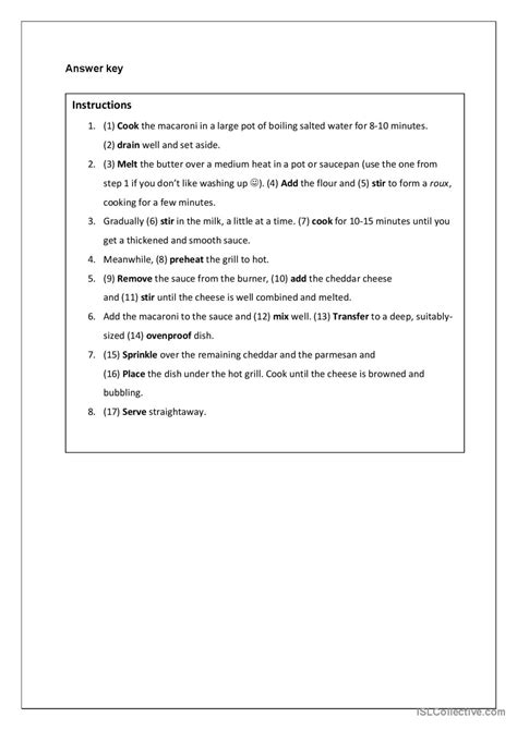 Complete the recipe: Macaroni & Chee…: English ESL worksheets pdf & doc