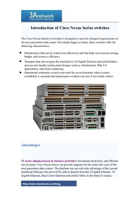 Introduction of cisco nexus series switches