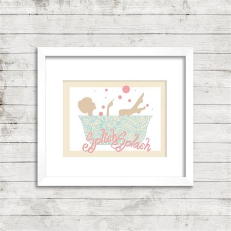 Splish-splash, Bathroom Art, Decor, Bath, Tub, Bubbles, Girl, Print ...