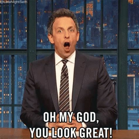 Seth Meyers Looking Good GIF - SethMeyers LookingGood YouLookGreat - Discover & Share GIFs