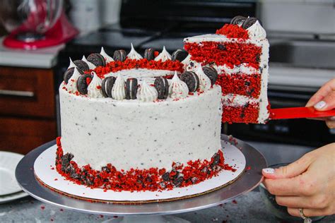 Red Velvet Oreo Cake Recipe with Oreo Cream Cheese Frosting