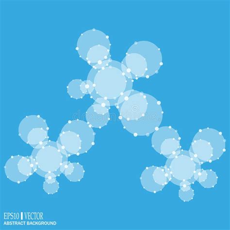DNA and Neurons Vector. Molecular Structure. Connected Lines with Dots Stock Vector ...