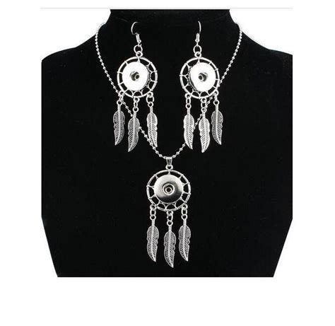 Snap Earrings - Dreamcatcher Earrings, Silvertone. Fits 18-20mm ...