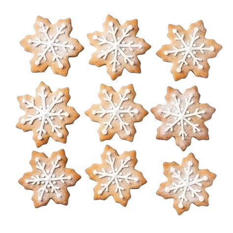 Baked Christmas Cookies In Shape Of Stars And Snowflakes, Top View, Christmas Baking ...