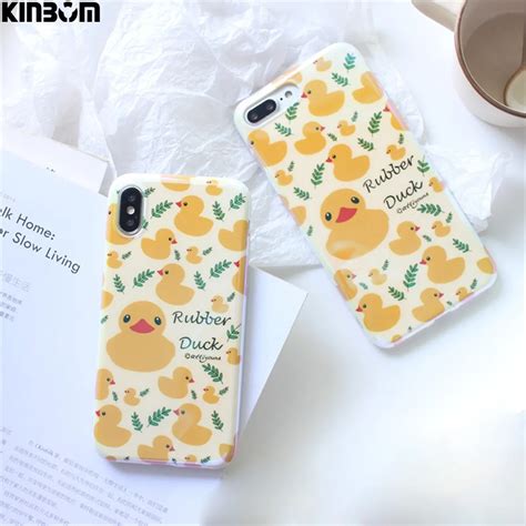 KINBOM Blue Cute Little Yellow Duck Phone Case For Iphone 6 6splus Case ...