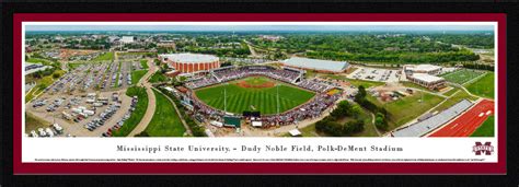 Mississippi State Bulldogs Baseball Dement Stadium Framed Panoramic Picture