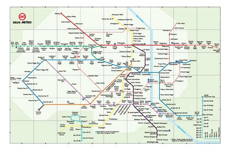 Delhi Metro Map & List Of Delhi Metro Stations. - Infoandopinion