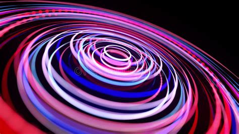 Light Flow Bg in 4k. Abstract Looped Background with Light Trails, Stream of Red Blue Neon Lines ...