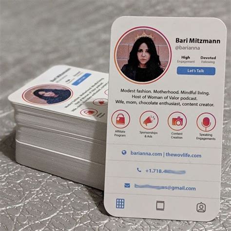 Great for Instagram influencers. Business Cards that look like your instagram pr... | Graphic ...