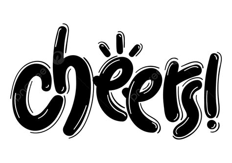 Cheers Word Vector, Cheers, Word, Text PNG and Vector with Transparent ...