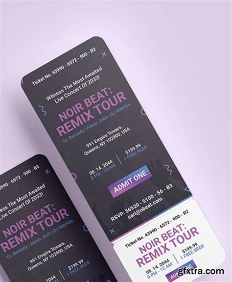 Concert Ticket Invitation Template » GFxtra