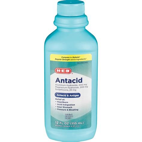 H-E-B Regular Strength Original Antacid Liquid Classic Flavor - Shop ...