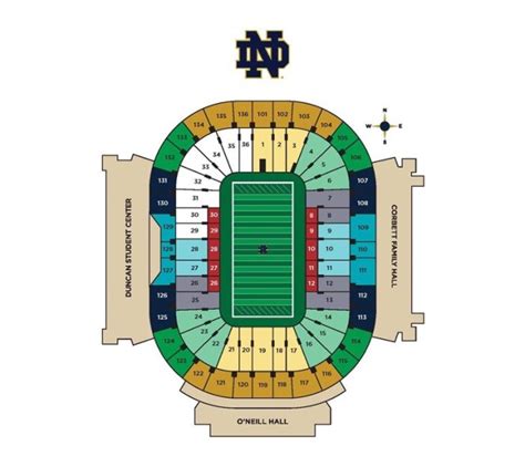 Notre Dame Football Stadium Seating Chart With Rows | Cabinets Matttroy