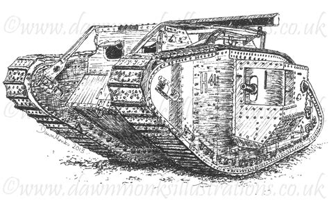 Ww1 Tank Drawing at PaintingValley.com | Explore collection of Ww1 Tank Drawing