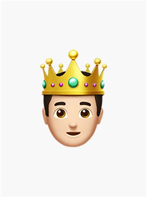 "King Emoji" Sticker for Sale by qualitytrash | Redbubble