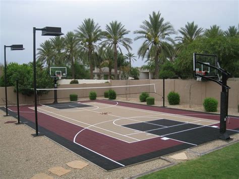 40' x 70' Full Court | Outdoor sports court, Basketball court backyard ...