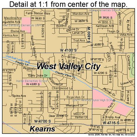 West Valley City Utah Street Map 4983470