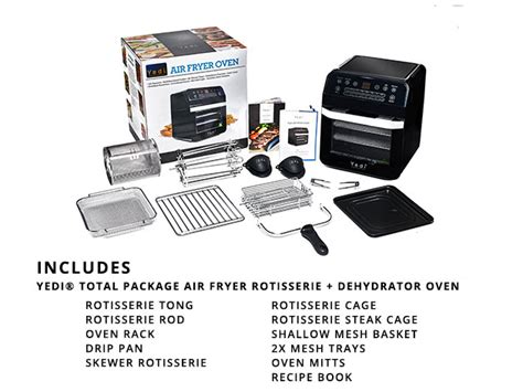 Yedi® Total Package Air Fryer Rotisserie + Dehydrator Oven | Cracked